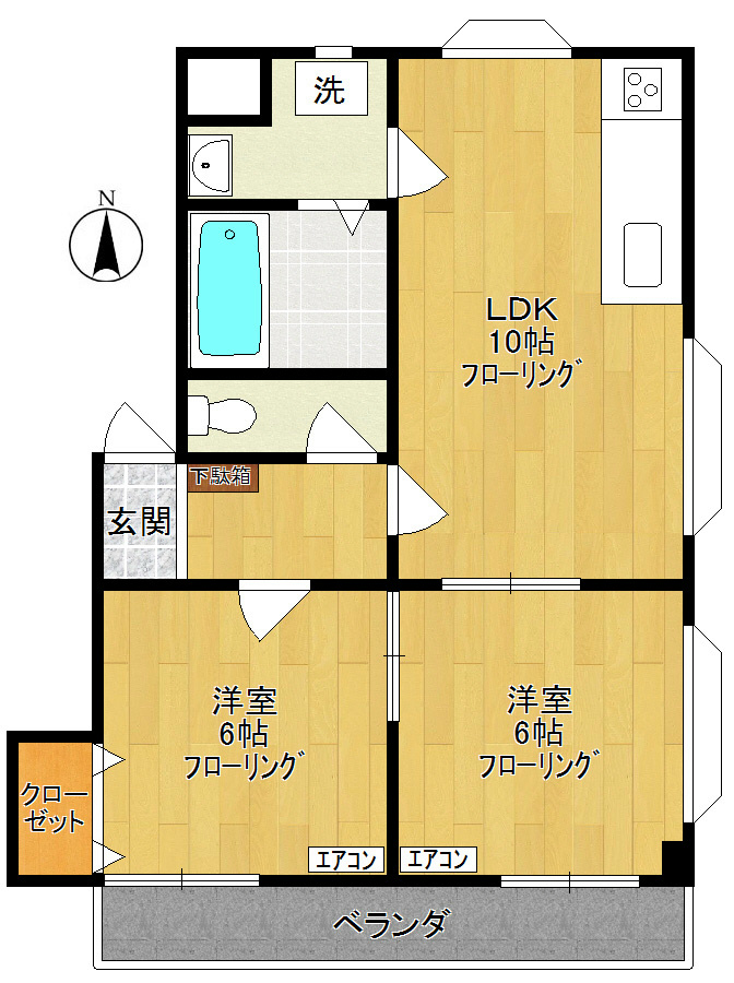 アリビラⅡ 402号室 間取り