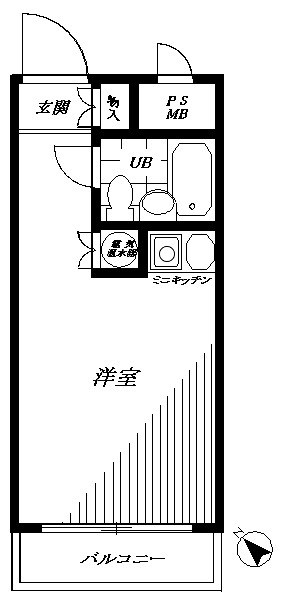 ダイアパレス伊勢佐木町 209号室 間取り