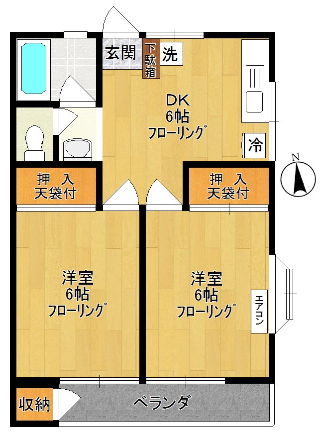 めぐみハイツ 201号室 間取り