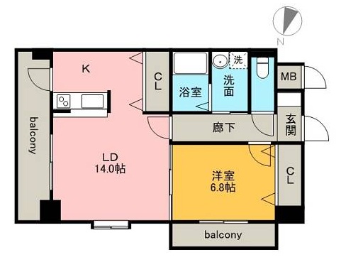 愛知県名古屋市千種区下方町７丁目 間取り