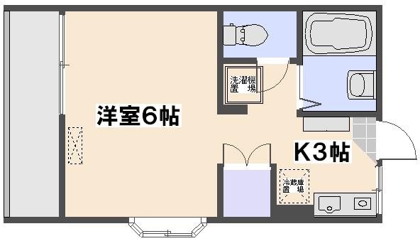イースト殿山 103号室 間取り