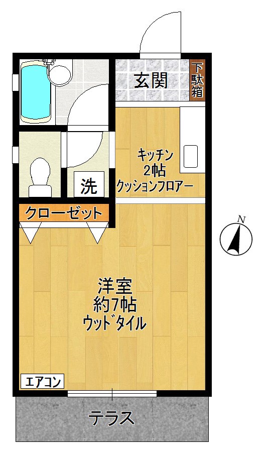 ハイムヴェルデ 101号室 間取り