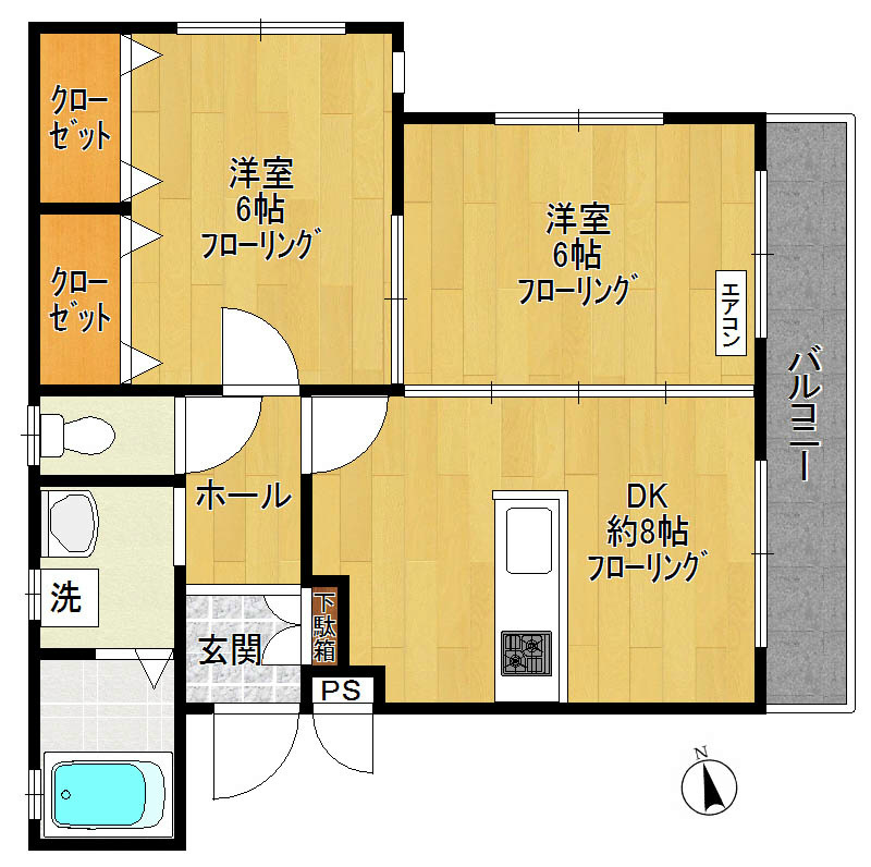 An Fermier - アン・フェルミエ - 302号室 間取り