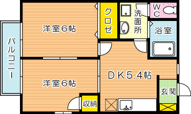 アレイ・ななみＢ棟 201号室 間取り