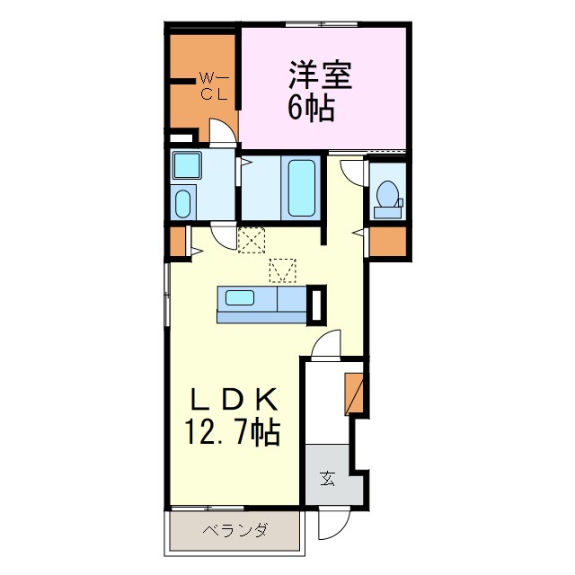 コーポタイケー 間取り図