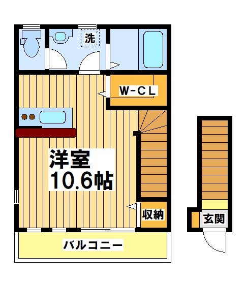 ステップ柴崎 203号室 間取り