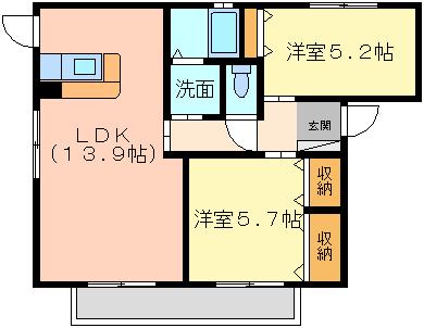 レ・ザムルーズⅠ 間取り