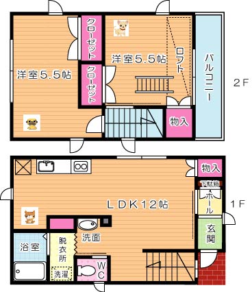 コートハウス赤坂コテージ 間取り