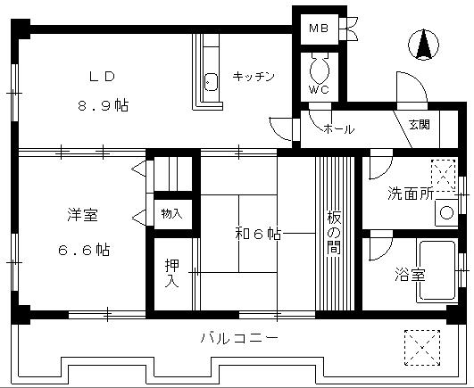 ミ・カーサ住吉 201号室 間取り