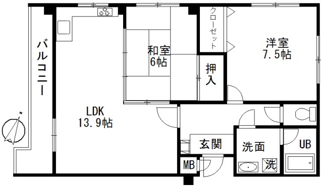 コモドカーサ新神戸 間取り図