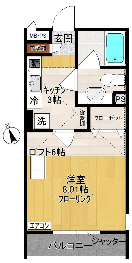 Corazon(コラソン) 108号室 間取り