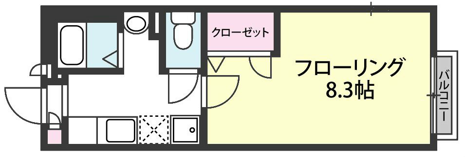 グランメールＣ棟 X01~X06号室 間取り