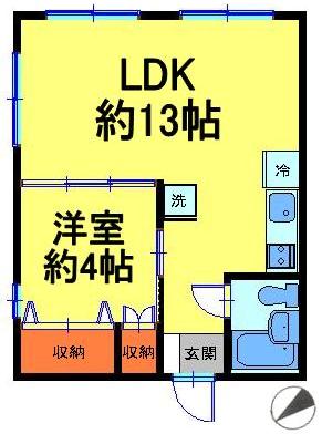 ルミナス本中山 101号室 間取り