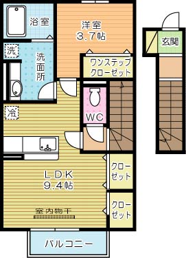 メルヴェーユ下城野 間取り図