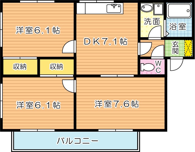 コニファー二島 間取り図