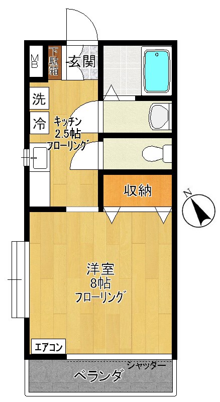 A-FLAT 203号室 間取り