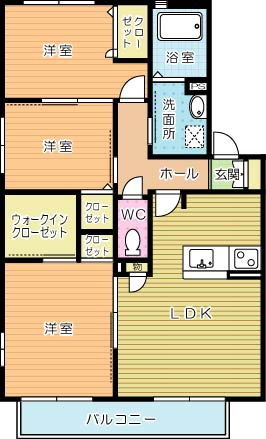 サンヴィレッジⅡＡ棟 202号室 間取り