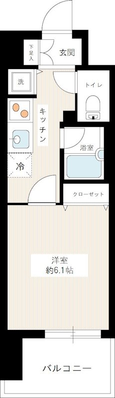 グランヴァンアクアヴェル亀戸 0503号室 間取り