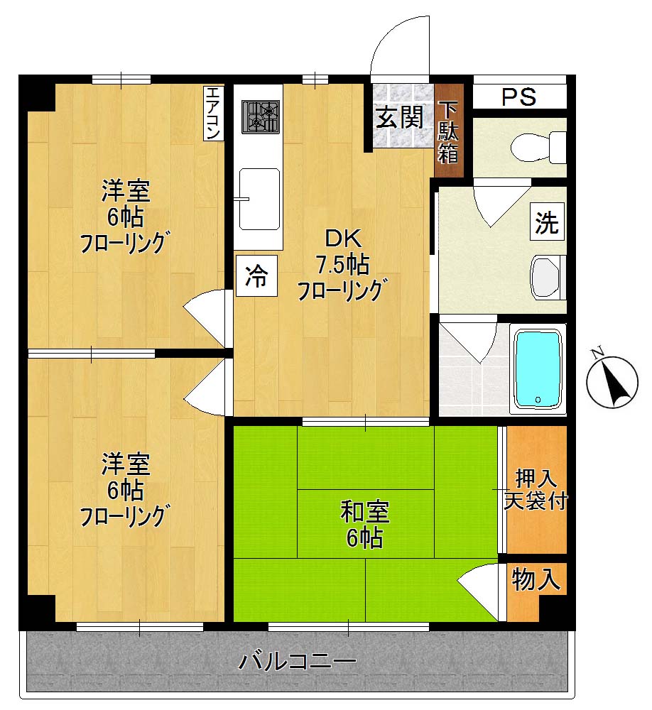メゾンアンパー 間取り図