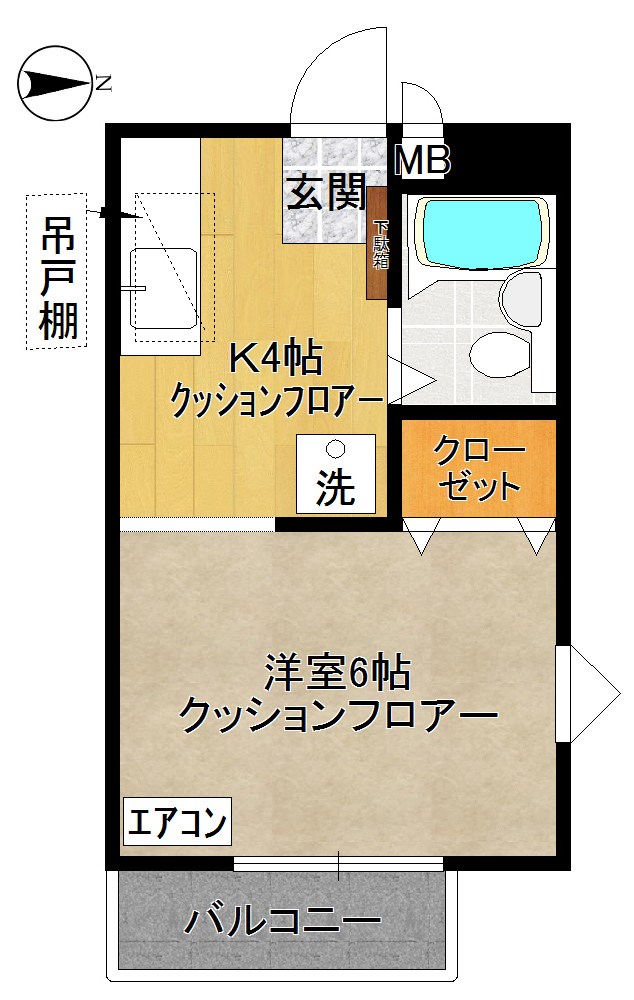 パティオ中野島 203号室 間取り