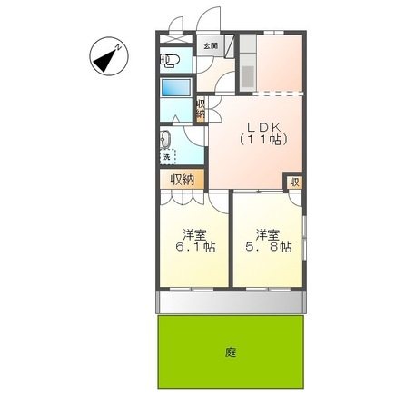 エターナルかじま 101号室 間取り