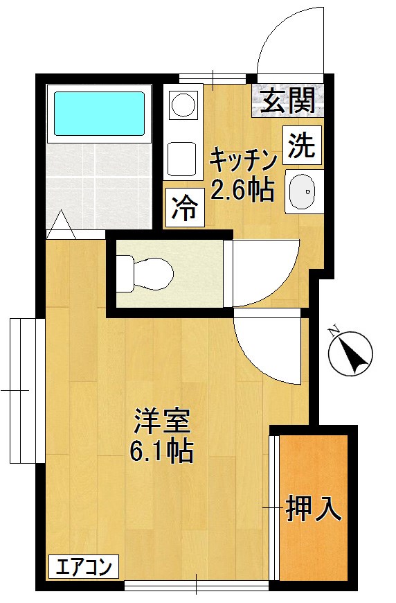 サンハイツ（城下） 202号室 間取り