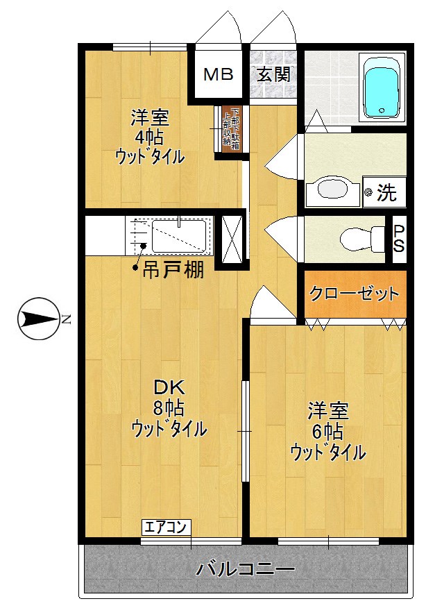 向ヶ丘レジデンス壱番館 403号室 間取り