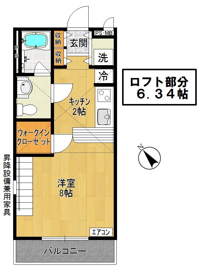 グリーンウッド 107号室 間取り