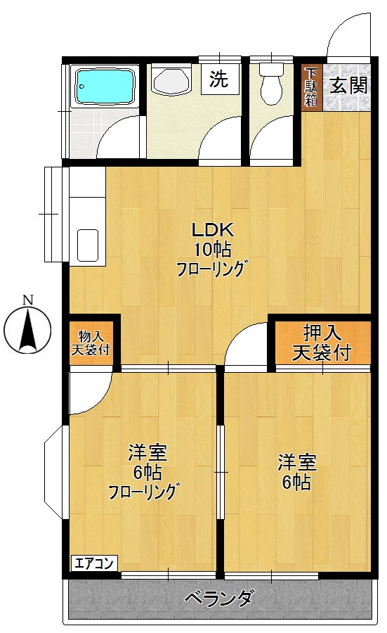 コーポ井口 II 101号室 間取り
