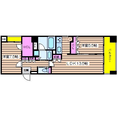 リーガル南船場Ⅱ 間取り