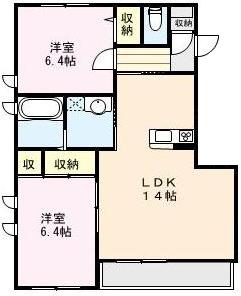ソラールルーチェ 202号室 間取り