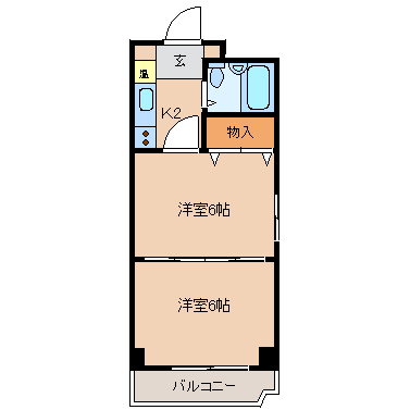 桜マンション 401号室 間取り