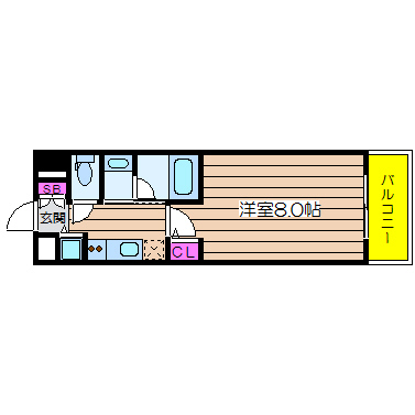 ＱＣＦｌａｔ北堀江 間取り