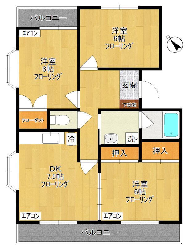 マンションユウガー 201号室 間取り