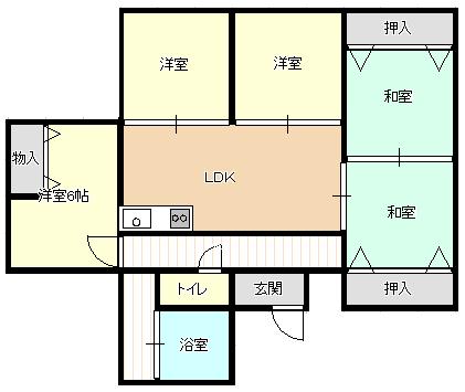 愛知県名古屋市中川区大山町 間取り