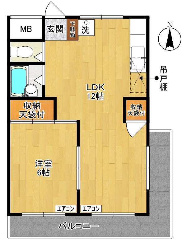 メゾン中沢 207号室 間取り