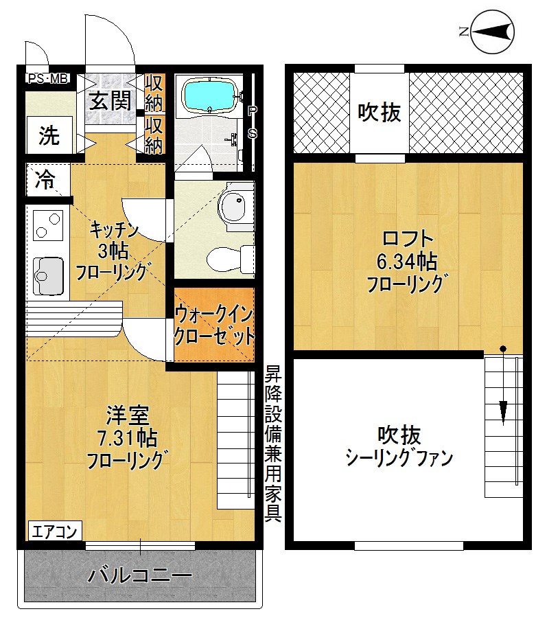 カリーナ 103号室 間取り