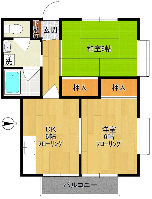 ハイツ北上 間取り図