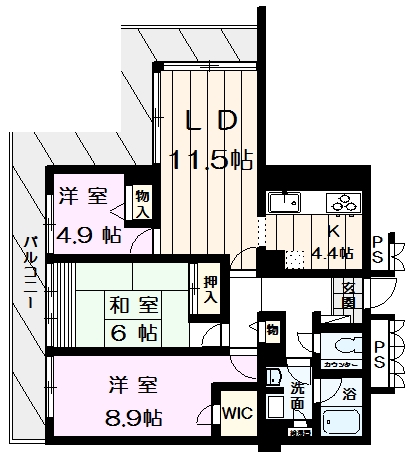 アルザタワーズ　ブルータワー 間取り