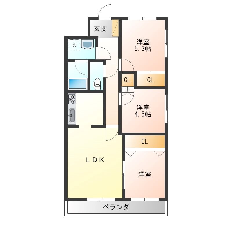 ネオニシキ 401号室 間取り