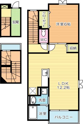 アメニティ下石田Ⅱ 301号室 間取り