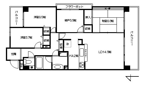 シャトー本町 間取り