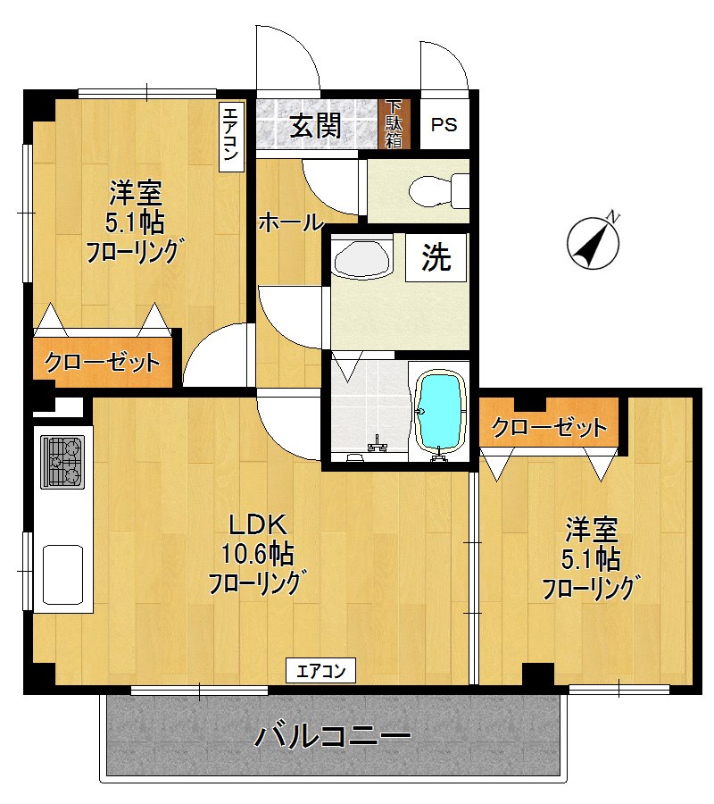 メゾン梨花Ⅵ 間取り図
