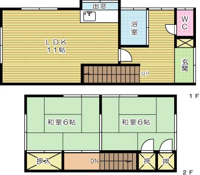 ハイツ稲光 101号室 間取り