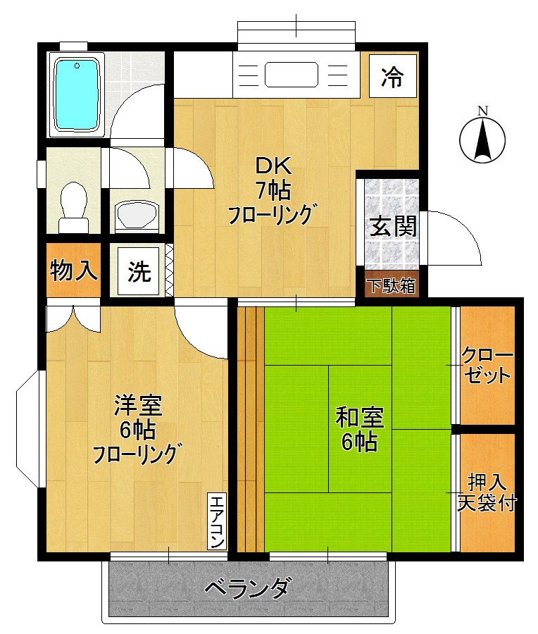 メゾンプラティークB棟 201号室 間取り