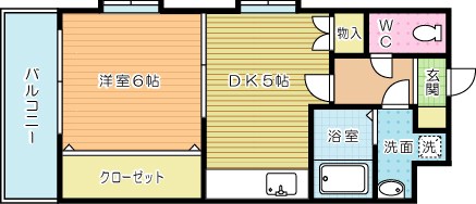 リファレンス小倉 303号室 間取り