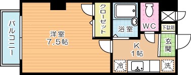 コーポ川口 206号室 間取り