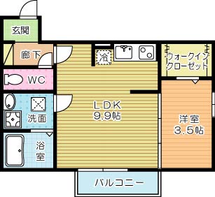 ラジュネス下曽根 202号室 間取り
