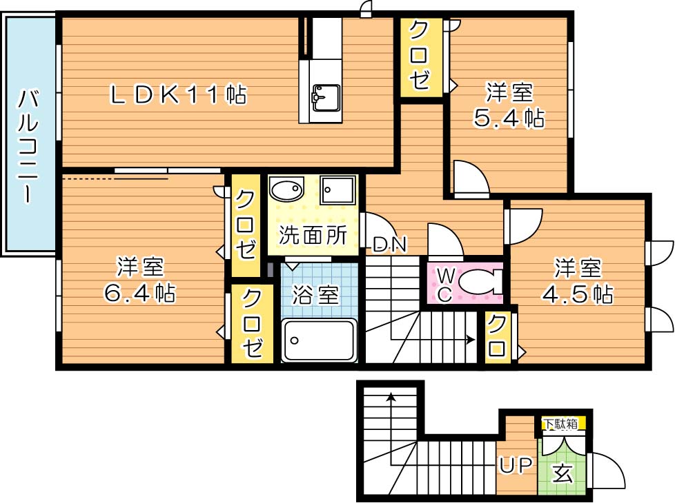 シャーメゾン畠田Ⅰ 間取り