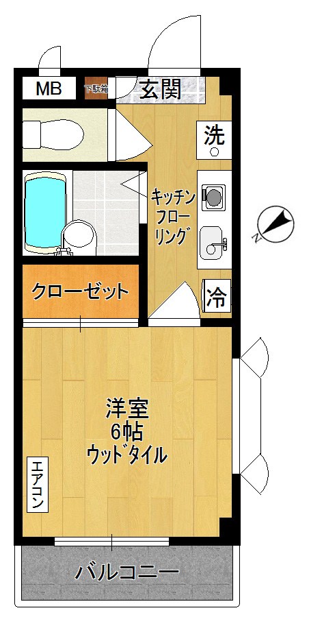 エスカレントⅡ 206号室 間取り